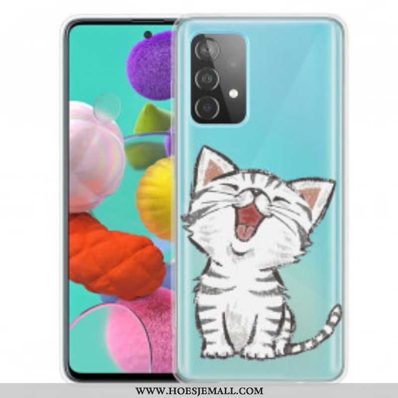 Hoesje voor Samsung Galaxy A52 4G / A52 5G / A52s 5G Schattige Kat