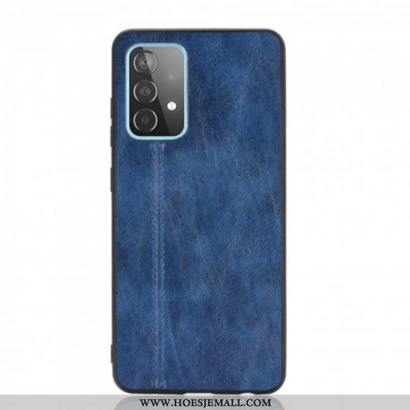 Hoesje voor Samsung Galaxy A52 4G / A52 5G / A52s 5G Couture-leereffect