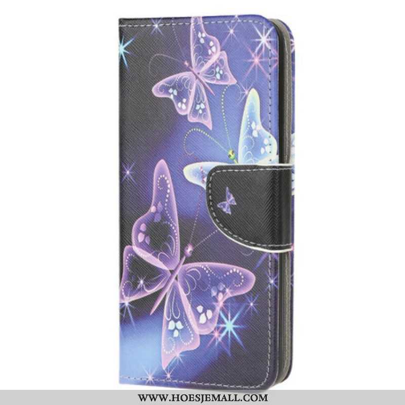 Folio-hoesje voor Samsung Galaxy A52 4G / A52 5G / A52s 5G Neonvlinders