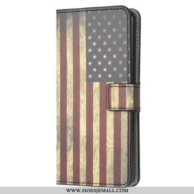 Folio-hoesje voor Samsung Galaxy A52 4G / A52 5G / A52s 5G Amerikaanse Vlag