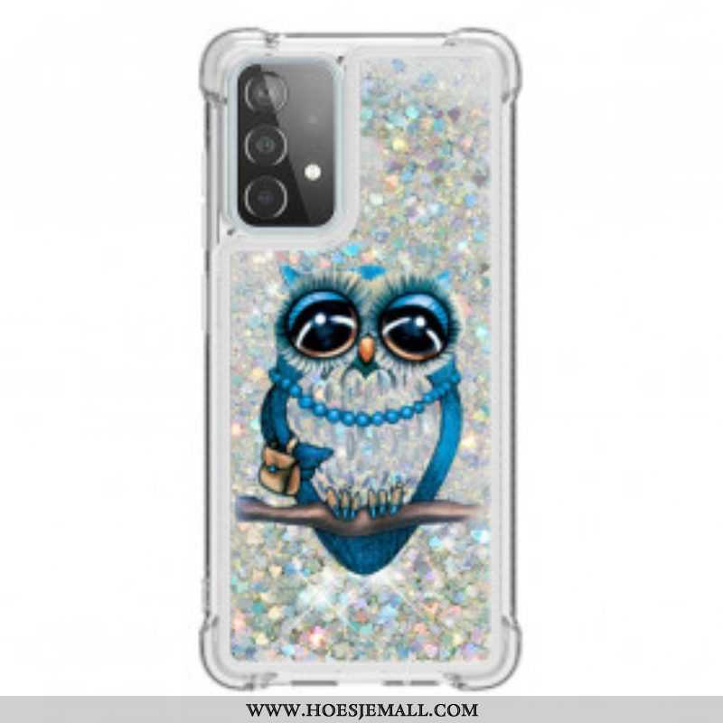 Hoesje voor Samsung Galaxy A52 4G / A52 5G / A52s 5G Miss Uil Pailletten