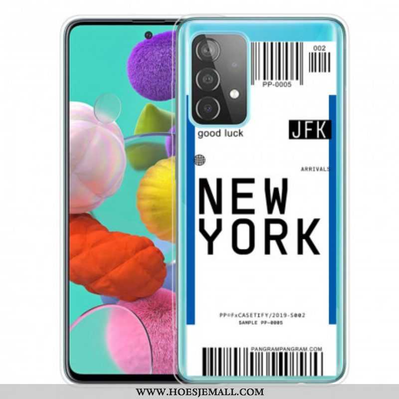 Hoesje voor Samsung Galaxy A52 4G / A52 5G / A52s 5G Instapkaart Naar New York