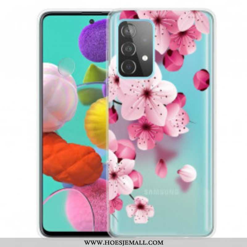 Hoesje voor Samsung Galaxy A52 4G / A52 5G / A52s 5G Kleine Roze Bloemen