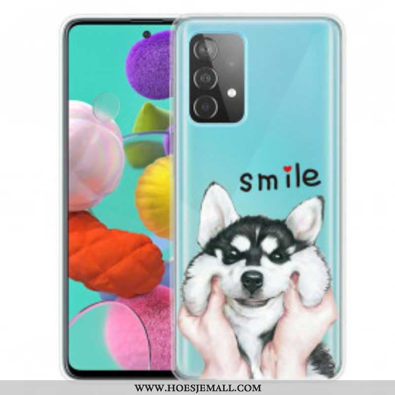 Hoesje voor Samsung Galaxy A52 4G / A52 5G / A52s 5G Lach Hond