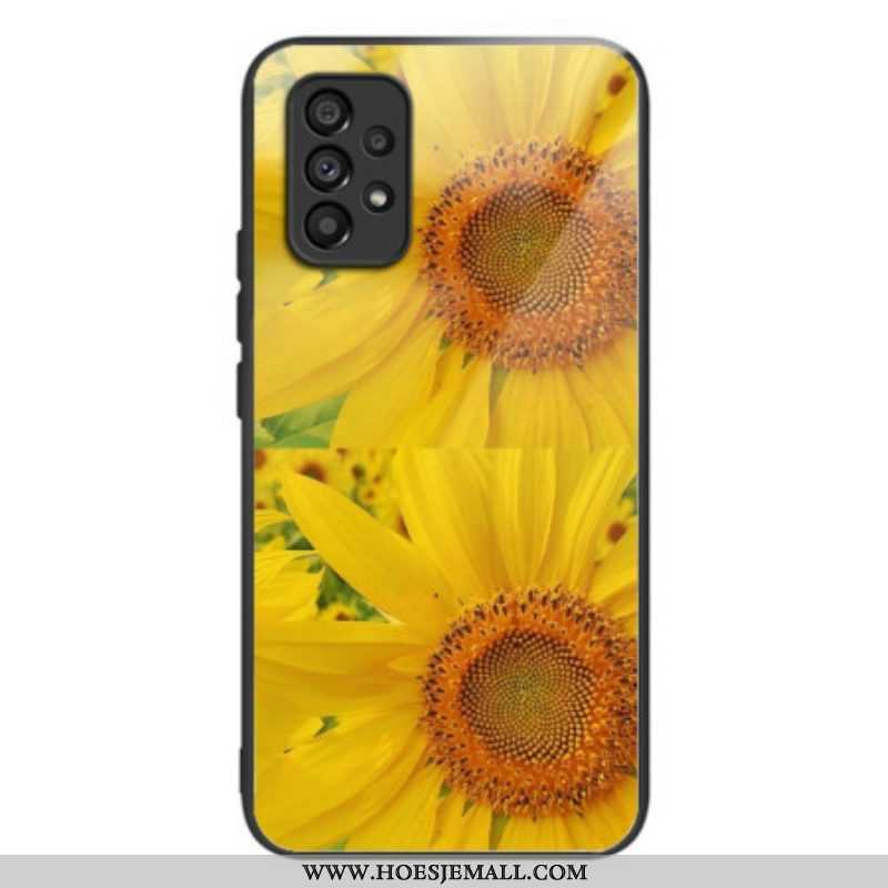 Hoesje voor Samsung Galaxy A53 5G Zonnebloem Gehard Glas