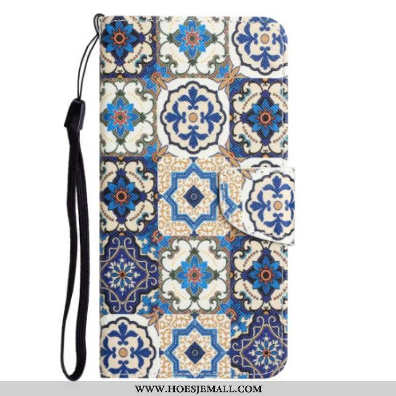 Folio-hoesje voor Samsung Galaxy A53 5G Met Ketting Bandjes Patchwork