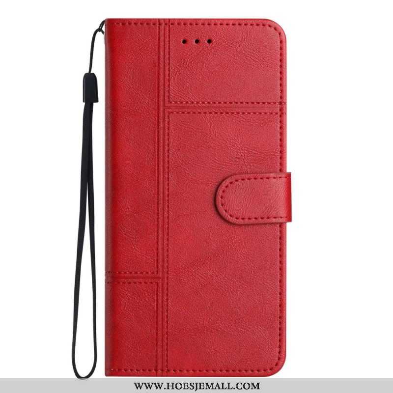 Leren Hoesje voor Samsung Galaxy A53 5G Met Ketting Zaken In Lanyard