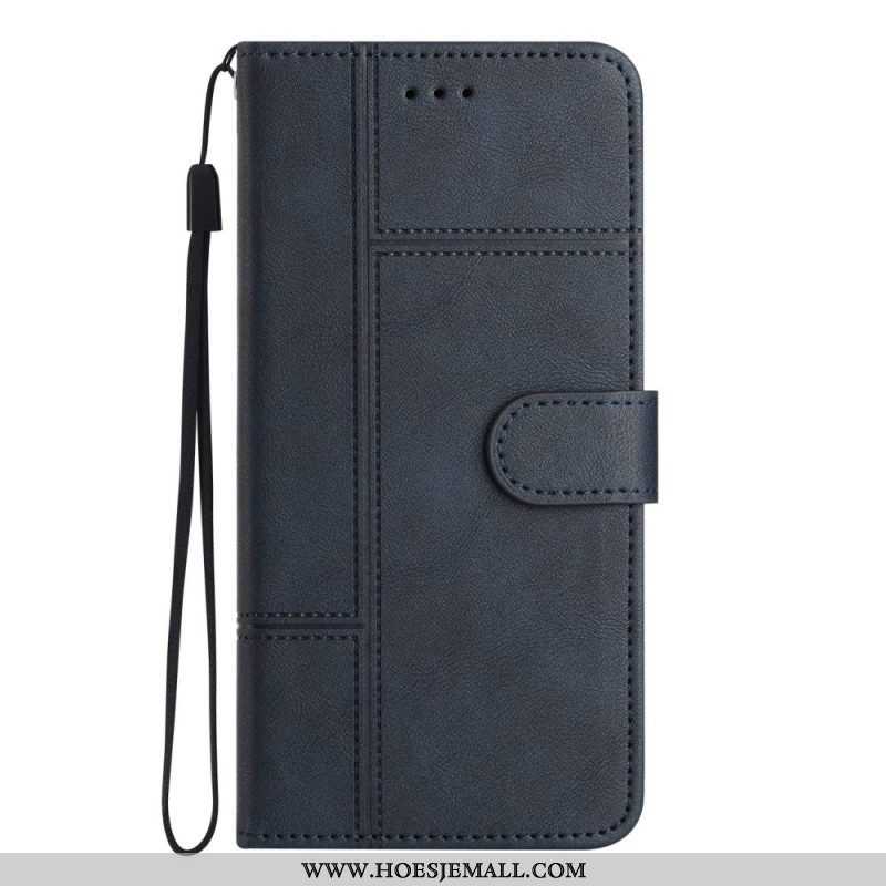 Leren Hoesje voor Samsung Galaxy A53 5G Met Ketting Zaken In Lanyard