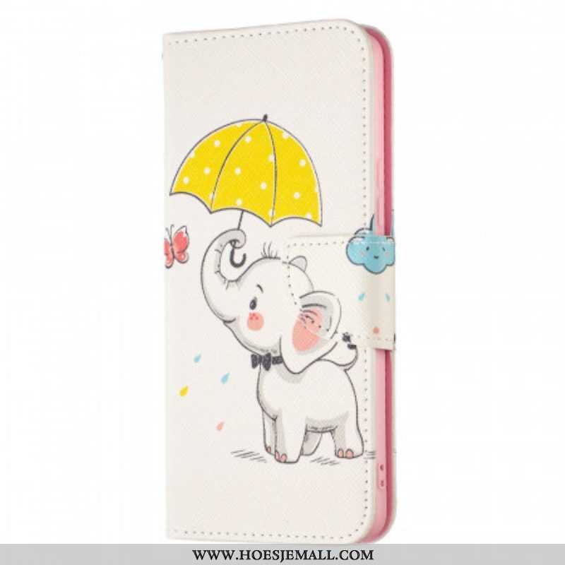 Leren Hoesje voor Samsung Galaxy A53 5G Baby Olifant