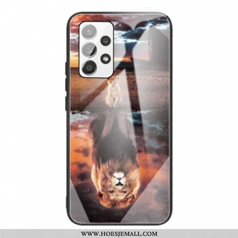 Telefoonhoesje voor Samsung Galaxy A53 5G Lion Cub's Dream Gehard Glas