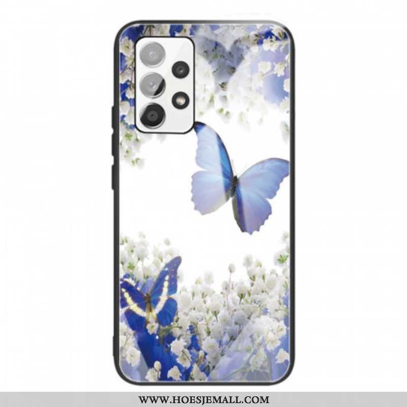 Hoesje voor Samsung Galaxy A53 5G Vlinders Design Gehard Glas