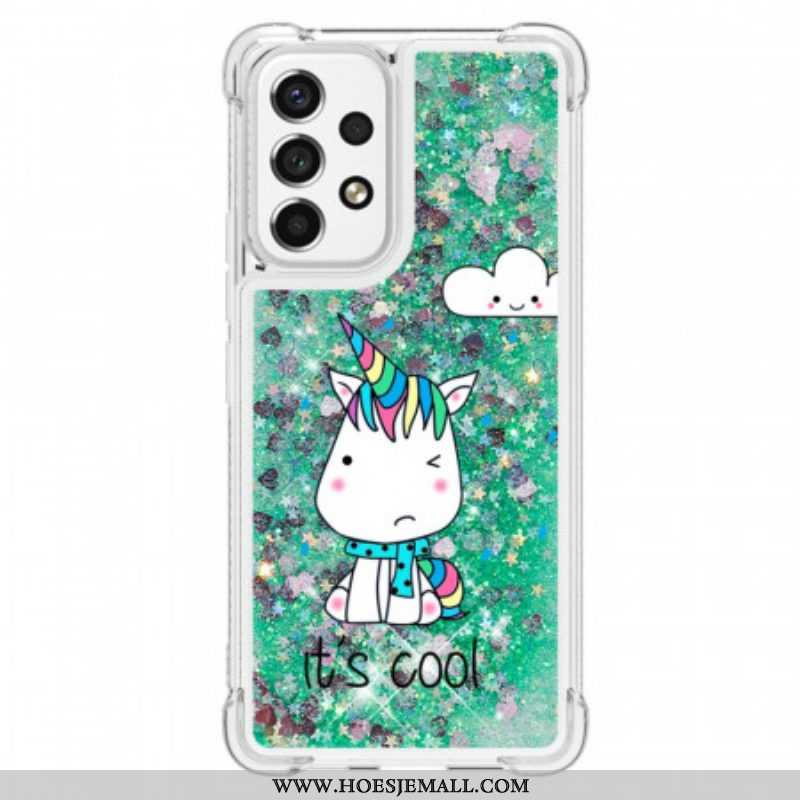 Hoesje voor Samsung Galaxy A53 5G Glitter Eenhoorn