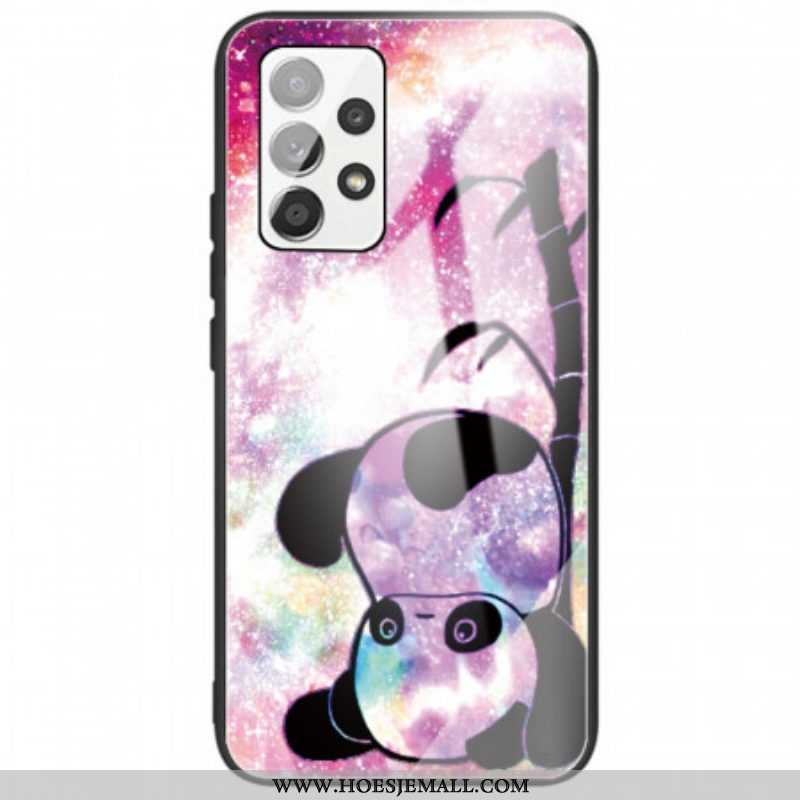 Hoesje voor Samsung Galaxy A53 5G Panda Gehard Glas