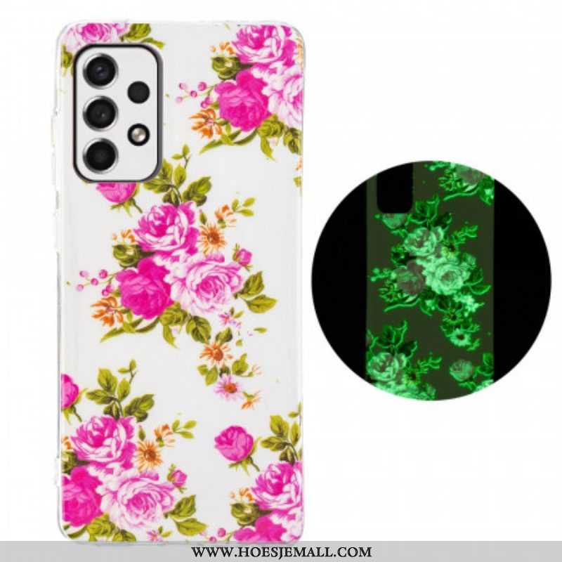 Telefoonhoesje voor Samsung Galaxy A53 5G Fluorescerende Vrijheidsbloemen