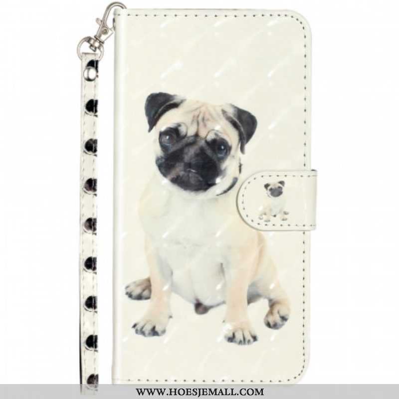 Folio-hoesje voor Samsung Galaxy A53 5G Met Ketting String Hond