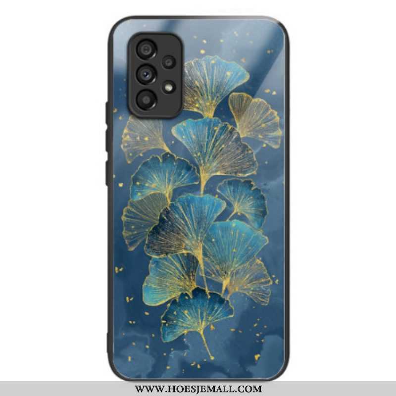 Hoesje voor Samsung Galaxy A53 5G Gehard Glas Ginkgo Bladeren