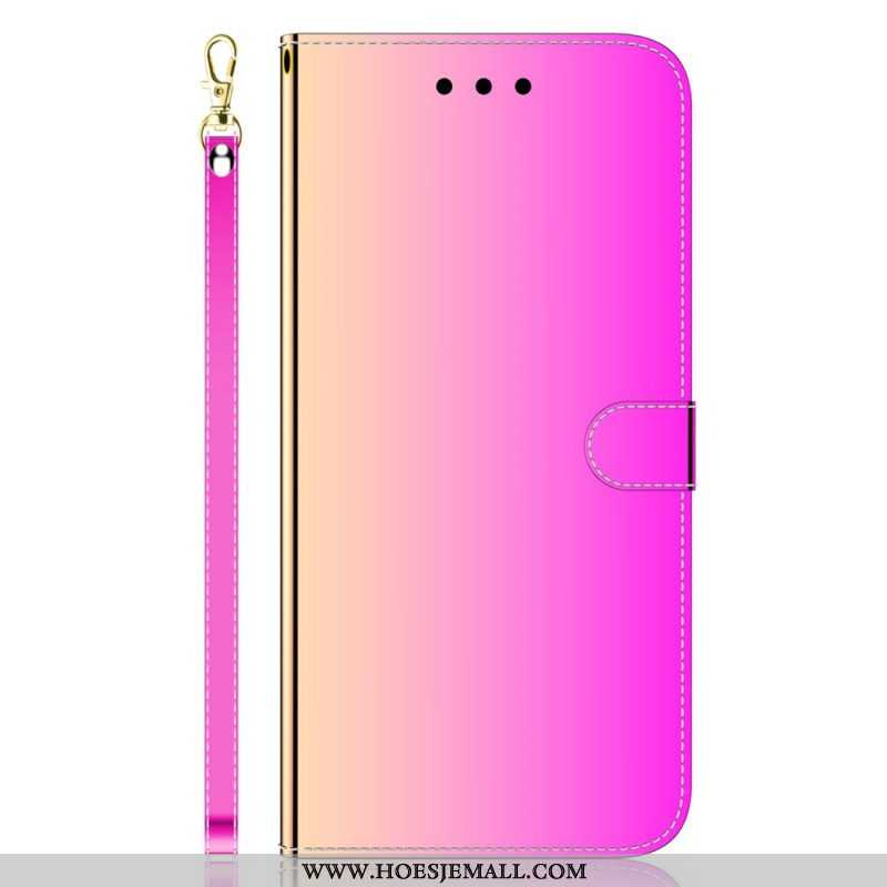 Folio-hoesje voor Samsung Galaxy A54 5G Spiegel En Lanyard