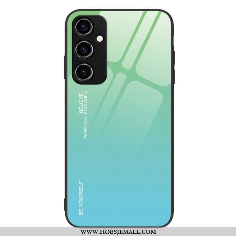 Hoesje voor Samsung Galaxy A54 5G Gehard Glas Wees Jezelf