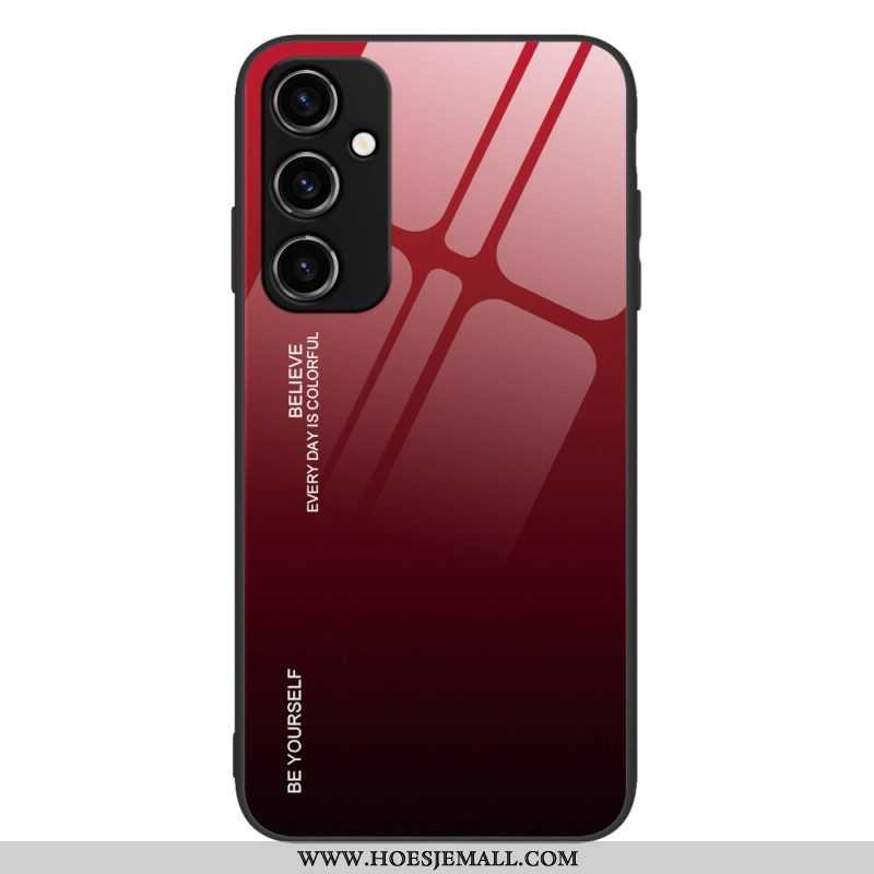 Hoesje voor Samsung Galaxy A54 5G Gehard Glas Wees Jezelf