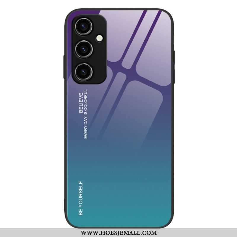 Hoesje voor Samsung Galaxy A54 5G Gehard Glas Wees Jezelf