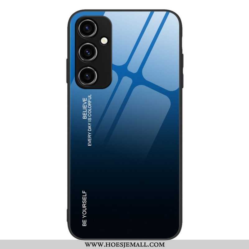 Hoesje voor Samsung Galaxy A54 5G Gehard Glas Wees Jezelf