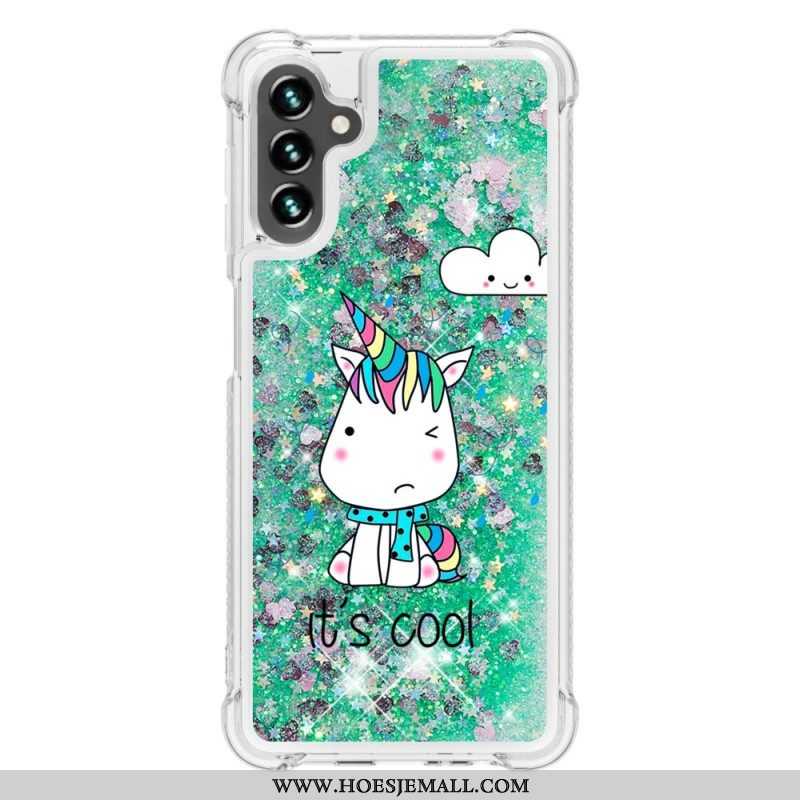 Hoesje voor Samsung Galaxy A54 5G Glitter Eenhoorns