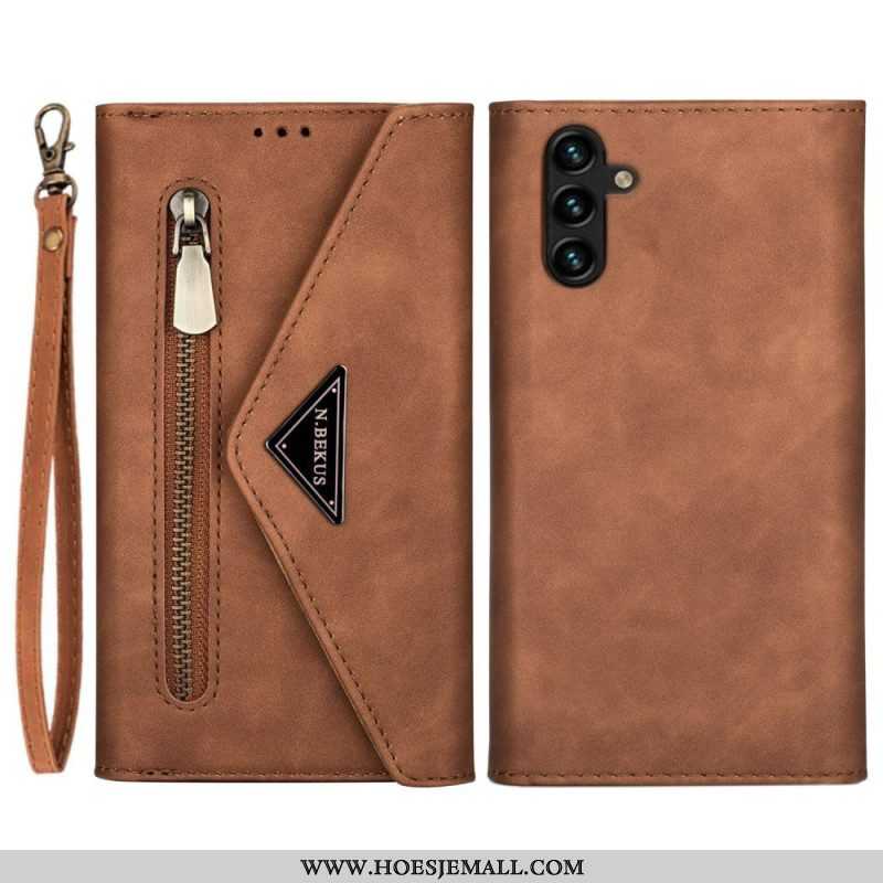 Folio-hoesje voor Samsung Galaxy A54 5G N.bekus Lanyard En Schouderriem