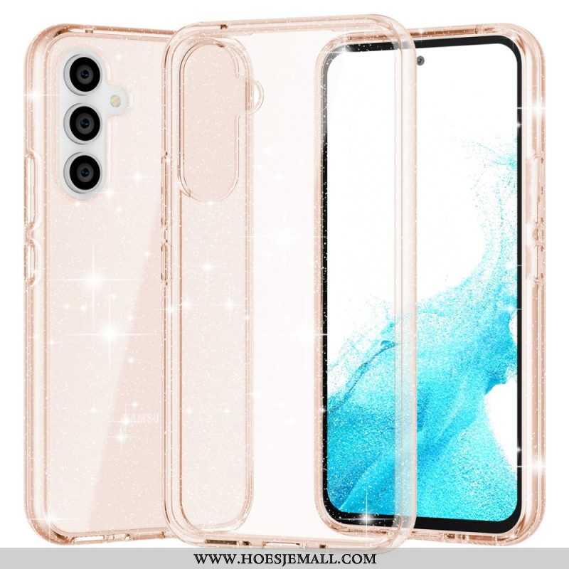 Hoesje voor Samsung Galaxy A54 5G Transparante Pailletten