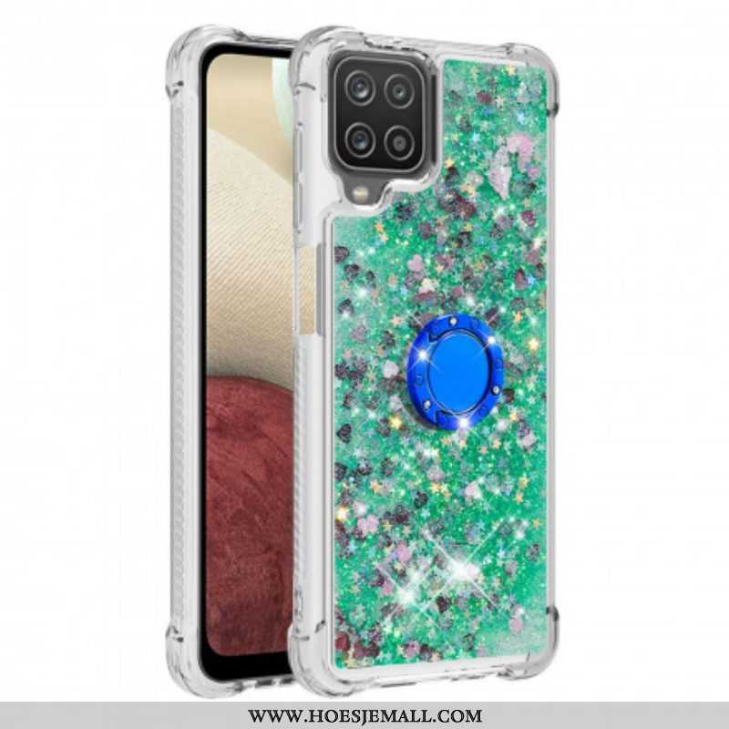 Hoesje voor Samsung Galaxy M12 / A12 Pailletten Met Ringsteun