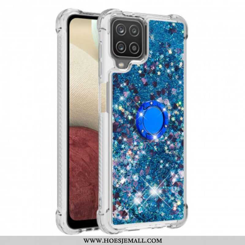 Hoesje voor Samsung Galaxy M12 / A12 Pailletten Met Ringsteun