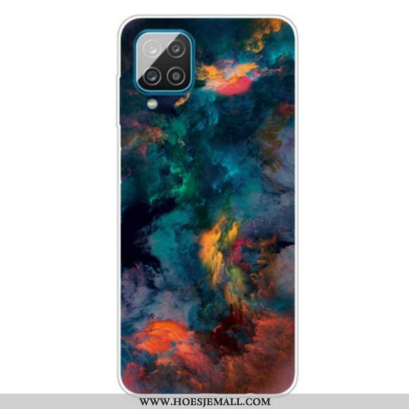 Hoesje voor Samsung Galaxy M12 / A12 Kleurrijke Wolken