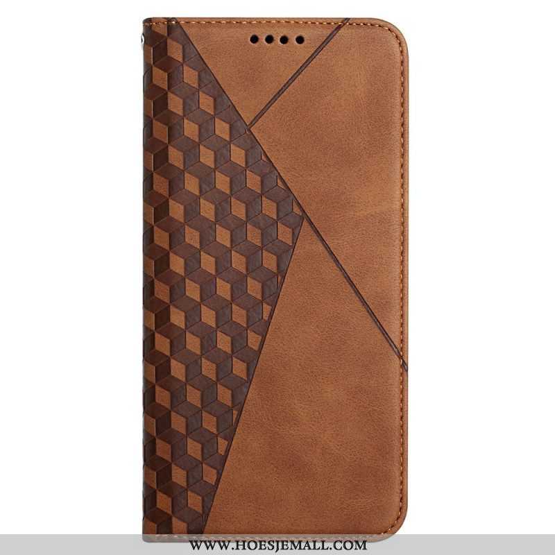 Bescherming Hoesje voor Samsung Galaxy M12 / A12 Folio-hoesje Geo Leereffect