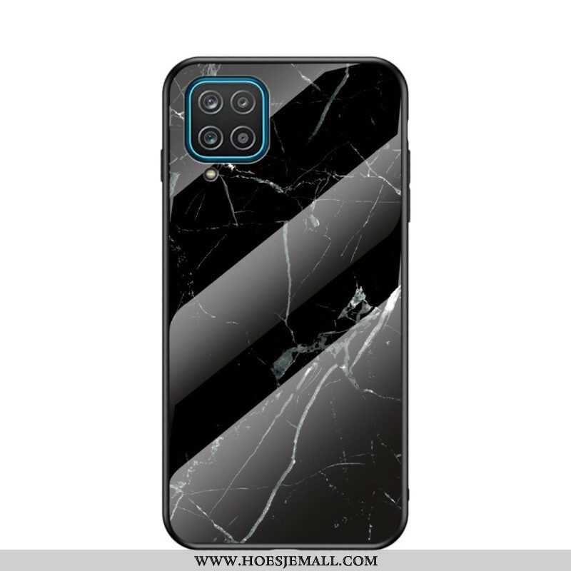 Hoesje voor Samsung Galaxy M12 / A12 Premium Kleur Gehard Glas