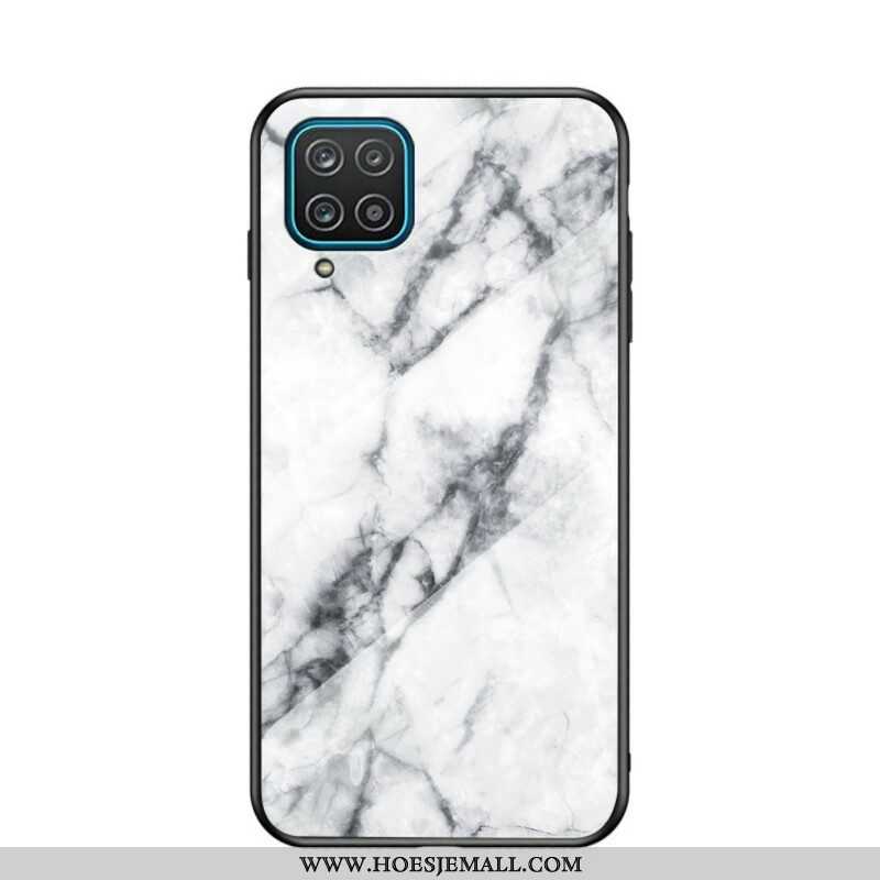 Hoesje voor Samsung Galaxy M12 / A12 Premium Kleur Gehard Glas