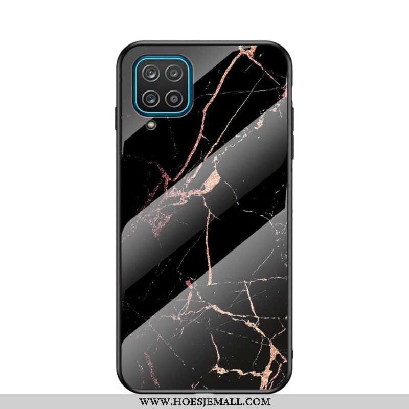 Hoesje voor Samsung Galaxy M12 / A12 Premium Kleur Gehard Glas