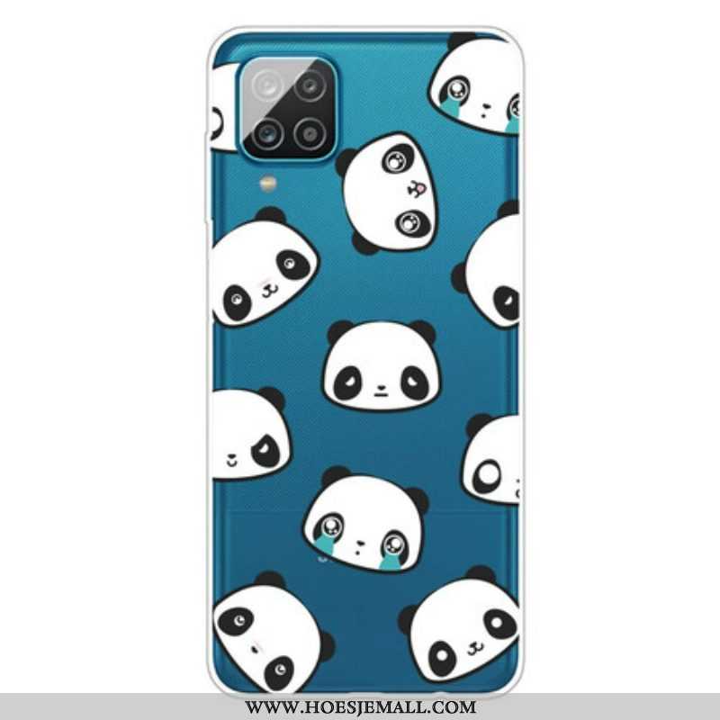 Hoesje voor Samsung Galaxy M12 / A12 Naadloze Sentimentele Panda's