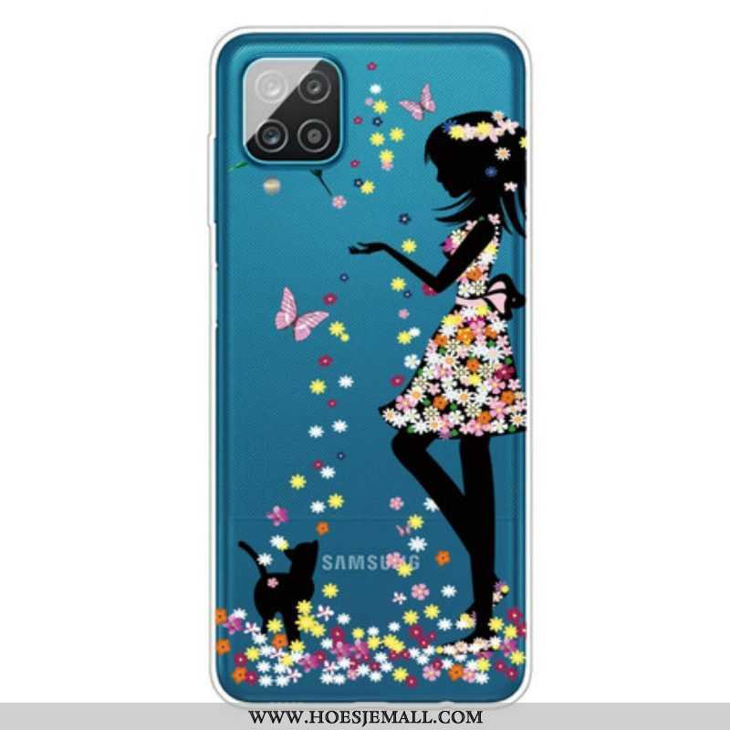 Telefoonhoesje voor Samsung Galaxy M12 / A12 Mooi Bloemhoofd