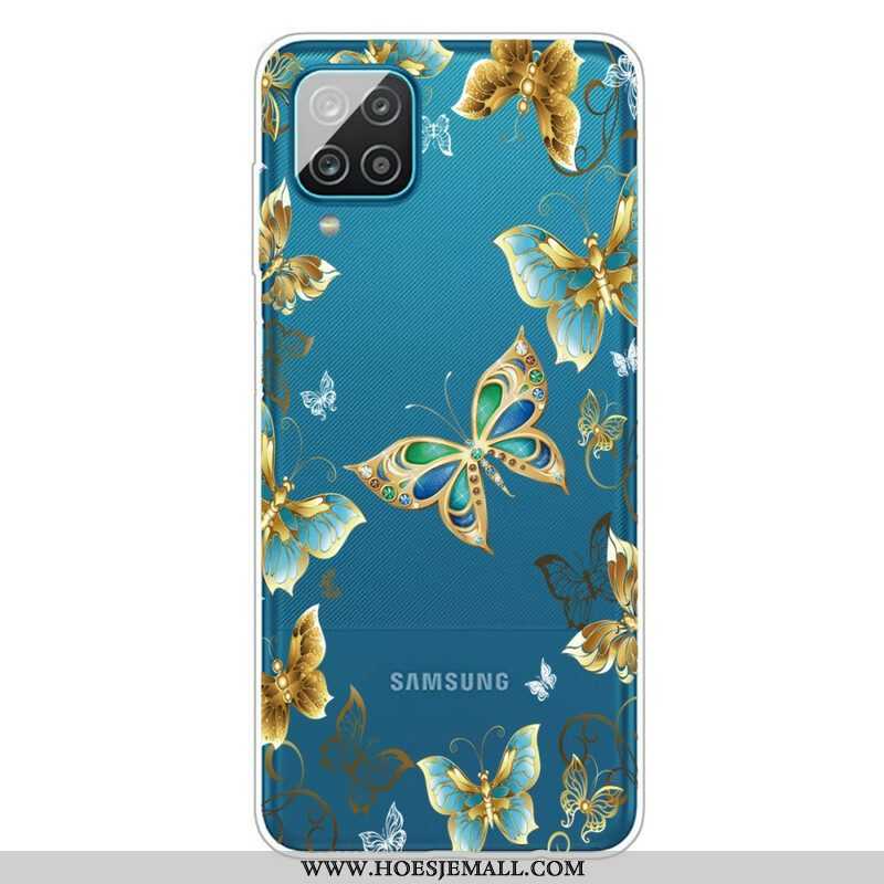 Hoesje voor Samsung Galaxy M12 / A12 Ontwerp Vlinders