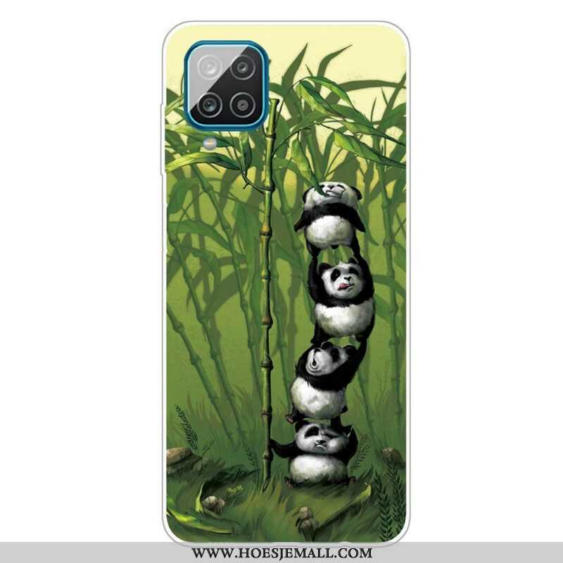 Hoesje voor Samsung Galaxy M12 / A12 Stelletje Panda's