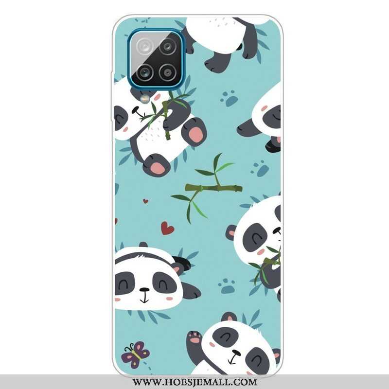 Hoesje voor Samsung Galaxy M12 / A12 Stelletje Panda's