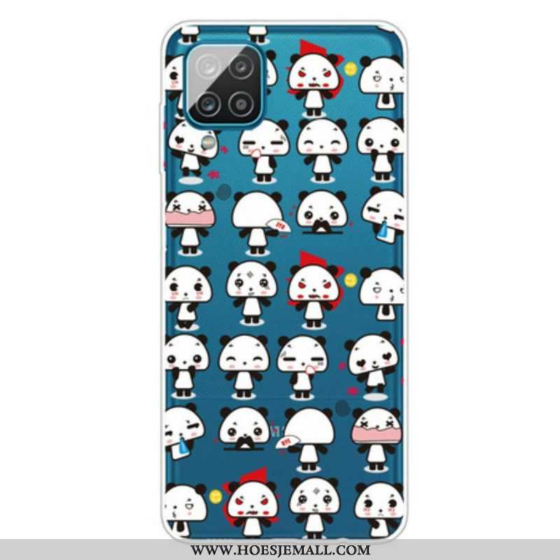 Hoesje voor Samsung Galaxy M12 / A12 Naadloze Grappige Panda's