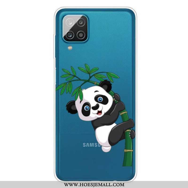 Hoesje voor Samsung Galaxy M12 / A12 Naadloze Panda Op Bamboe