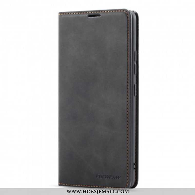 Bescherming Hoesje voor Samsung Galaxy M12 / A12 Folio-hoesje Forwenw Ledereffect