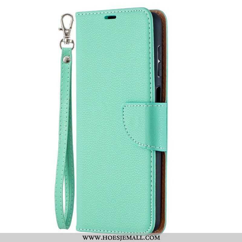 Folio-hoesje voor Samsung Galaxy M12 / A12 Flip Case Lychee Rabat Schuin