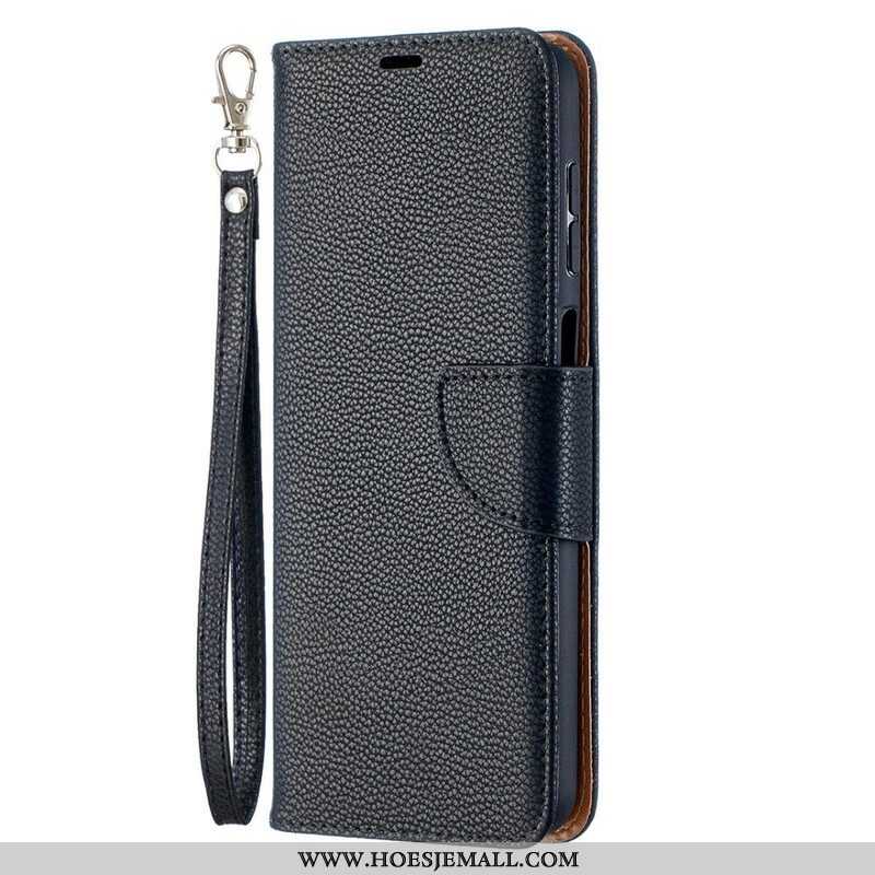 Folio-hoesje voor Samsung Galaxy M12 / A12 Flip Case Lychee Rabat Schuin