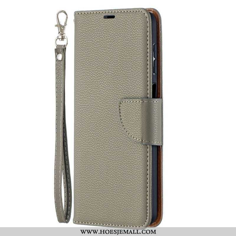 Folio-hoesje voor Samsung Galaxy M12 / A12 Flip Case Lychee Rabat Schuin