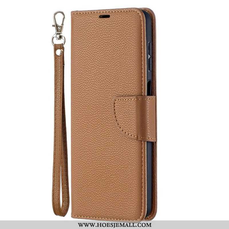 Folio-hoesje voor Samsung Galaxy M12 / A12 Flip Case Lychee Rabat Schuin