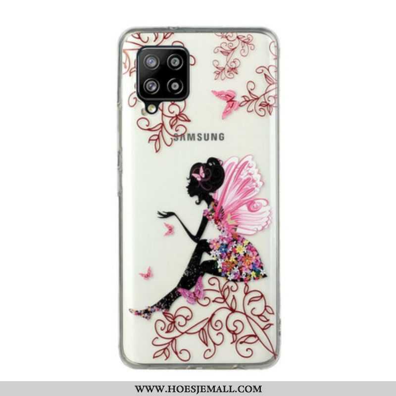 Hoesje voor Samsung Galaxy M12 / A12 Transparante Bloemenfee