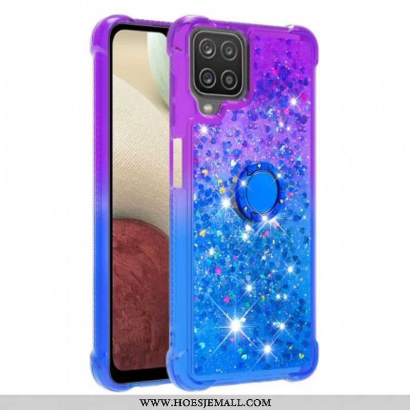 Hoesje voor Samsung Galaxy M12 / A12 Glitter Ringbeugel