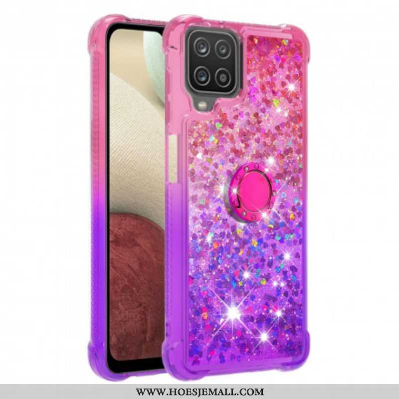 Hoesje voor Samsung Galaxy M12 / A12 Glitter Ringbeugel